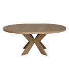 Lenox ø120 (170) rundt spisebord med 1 tilleggsplate - gråoljet eik thumbnail