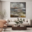 Canvas brun svevelist Grunge Shore I 113x113 / Roy Chr. Lauritsen thumbnail