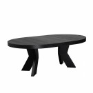 Astoria spisebord ø150 ( ø270) sort eik  thumbnail