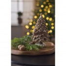 Juletre m/skilt 'God Jul' L13,5 B8 H24 cm m/bioglitter brun thumbnail