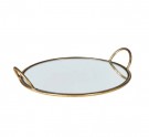 Fat m/speil deko 25x22x4cm glas/metal thumbnail