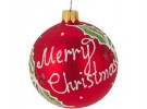 Julekule glass Merry Christmas  thumbnail