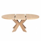 Lenox ø150 (200) rundt spisebord med 1 tilleggsplate - lys eik thumbnail