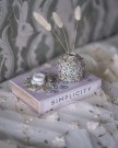 Løper blomster brodert hvit thumbnail