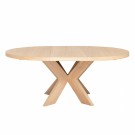 Lenox ø150 (200) rundt spisebord med 1 tilleggsplate - lys eik thumbnail