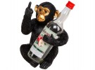 Apekatt holder til vinflaske sort  thumbnail