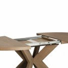 Lenox ø110 (160) rundt spisebord med 1 tilleggsplate - gråoljet eik thumbnail