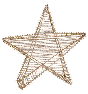 Stjerne stående gull 10-led-lys 